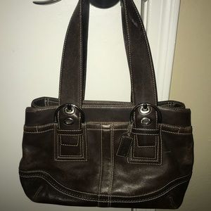 Leather coach purse